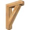 Ekena Millwork Traditional Craftsman Rough Sawn Bracket w/ Offset Brace, Western Red Cedar, 8"W x 32"D x 40"H BKT0806X32X40TRA04RWR - alternate 1